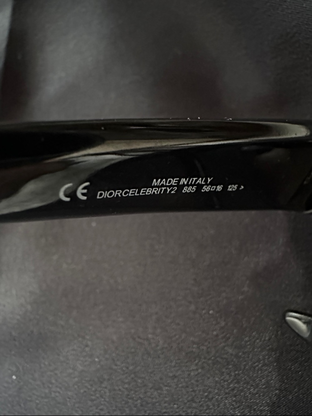 Dior EUC sunglasses. Black frame and lenses. Celebrity 2 line with case - Picture 6 of 8